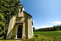The little church dedicated to Holy Mary in Val d Ega, Eggen valley, summer 2021, South Tyrol, Italy, Europe.
