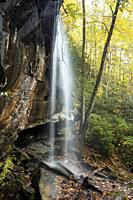 Slick Rock Falls in autumn - Pisgah National Forest, Brevard, North Carolina, USA.