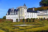 Chateau de Villandry in the Loire Valley, France, Europe.