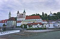 Steyr, Old city view by the river, Austria, Europe.