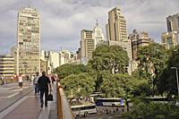 Sao Paulo, Modern city street view, Brazil, South America.