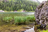 view of Lake Misurina is the largest natural lake of the Cadore.