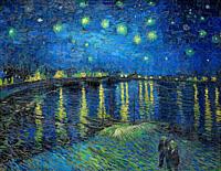 Starry Night Over the Rhone 1888 by Vincent Van Gogh, View of the Rhône in which he marvellously transcribed the colours he perceived in the dark. The...