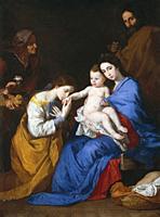 The Holy Family with Saints Anne and Catherine of Alexandria (Spanish: Lo Spagnoletto) by Jusepe de Ribera (1591â. “1652) Met Museum, USA. .