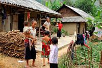 Children playing in the village of Lao Chai near Sapa, Vietnam, Asia.