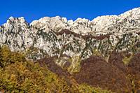 Mountain landscape near Durmitor National Park in autumn, Montenegro, Europe.