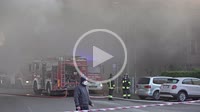 VILLANOVA DEL GHEBBO, ITALY 25 MARCH 2021: Firefighters emergency city