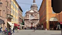 MODENA, ITALY 1 OCTOBER 2020: View of Duomo square in modena in Italy