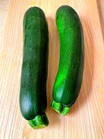Two courgettes. Still life.