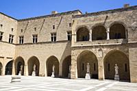 Courtyard, Archaeological Museum, Rhodes Old Town, Rhodes, Dodecanese Island Group, Greece