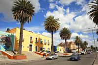 View to the colonial buildings in El Alto district at the historic center, Puebla, Puebla State, Mexico, Central America.