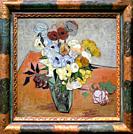 Still Life - Japanese Vase with Roses and Anemones (Français: Nature morte dit roses et anémones) is an oil painting on canvas 1890 - by Artist Vincen...