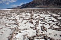 Badwater Basin is an endorheic basin in Death Valley National Park California, noted as the lowest point in North America.