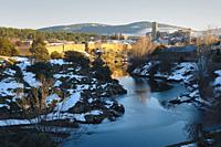 Winter at the river Lozoya. Buitrago del Lozoya (Madrid), Spain.