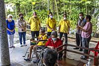 Members from Sarawak United People's Party (SUPP) visit Pusat Jagaan Damai (Comfort Nursing Home) for elderly people in Kuching, Sarawak, East Malaysi...