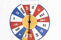 Roulette fortune spinning wheel flat icon casino money games or board game - bankrupt or lucky element. Fortune, wheel for casino, success game roulet...