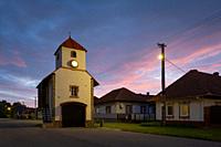 Fire station in Borcova village, Turiec region, Slovakia.