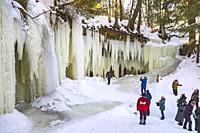 Eben Junction, Michigan - The Eben Ice Caves, also known as the Rock River Canyon Ice Caves. The caves are located in the Rock River Canyon Wilderness...