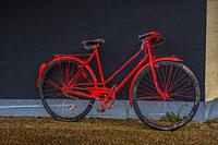 red bicycle.