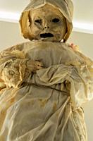 GUANAJUATO, MEXICO - May 06, 2013: El Museo De Las Momias, mummies of Guanajuato, buried in 1833 due to a cholera epidemic, a natural mummification.