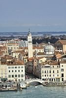Italy, Unesco World Heritage Site, Venice, Riva degli Schiavoni and church of San Giorgio dei Greci.