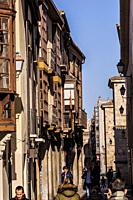 Ramos Carrion street, on background Main Square, Zamora city, Zamora Provience, Castile and Leon, Spain, Europe.