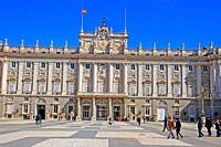 Palau Reial o Palau d´Orient des de la plaça de l´Armería, barroc, Madrid, Espanya