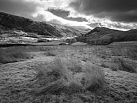 An infrared image of St Johnâ. . s in the Vale in the English Lake District National Park, Cumbria, England.