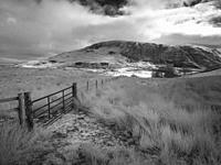 An infrared image of St Johnâ. . s in the Vale and Clough Head from Low Rigg in the English Lake District National Park, Cumbria, England.