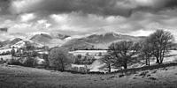 An infrared image the Derwent Fells from Low Rigg in the English Lake District National Park, Cumbria, England.