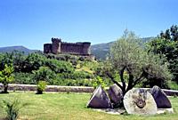 Medieval castle. Mombeltran, Avila province, Castilla Leon, Spain.