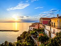 Sunset in the coast of Agropoli - Salerno, Italy.