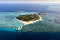Vacation Island Alimatha, Felidhu Atoll, Indian Ocean, Maldives.