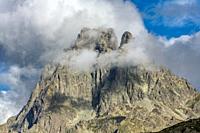Midi d'Ossau peak, Hautes Pyrenees national park, France.