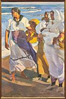 Joaquin Sorolla (1863-1923). Valencian Fisherwomen (Pescadoras valencianas). 1915. Oil on canvas. 201 x 133cm. . . Joaquin Sorolla y Bastida was a Spa...