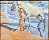 Joaquin Sorolla (1863-1923). The Horse's Bath. (El bano del caballo). 1909. Oil on canvas. 205 x 250 cm. . . Joaquin Sorolla y Bastida was a Spanish p...