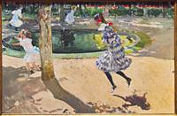 Joaquin Sorolla (1863-1923). Skipping rope at La Granja (Saltando a la comba, La Granja). 1907. Oil on canvas. 105 x 166 cm. . . Joaquin Sorolla y Bas...