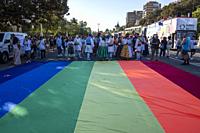 “Against hatred: rights and pride”, the 2022 Pride LGBT+ demonstration. Valencia. Saturday, the twenty-fifth of June 2022.