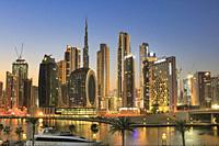 Dubai at Sunset, United Arab Emirates.