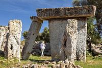 Talati de D´alt Prehistoric ruins. Menorca. Spain.