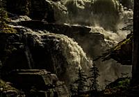Athabasca Falls Jasper Canada, rushing snow melt.