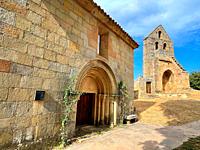 Romanesque church. Aldea de Ebro, Cantabria, Spain.