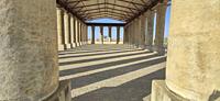 Parthenon replica built with recycled building materials. Don Benito, Badajoz, Spain.