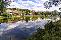Chenecey-Buillon and the Loue river, Bourgogne-Franche-Comté, France, Europe.
