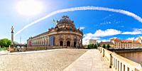 Island on the Spree with the most famous museums of Berlin, Germany, sunny day panorama.