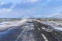 Winter Icelandic Road Trip near Herdisarvik, Southern Region, Iceland, Europe.