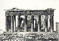 The Parthenon on the Acropolis, Athens, Greece, around 1850. Eastern facade. Possibly after a work by French journalist and photographer Eugene Piot, ...