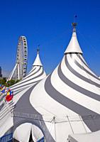 Canada, Quebec, Montreal, Old Port, Cirque du Soleil, Ferris Wheel,.
