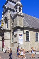 Canada, Quebec, Montreal, Old Montreal, Bonsecours Chapel, people,.