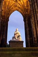 sir Walter Scott monument at Edinburgh, Scotland, UK